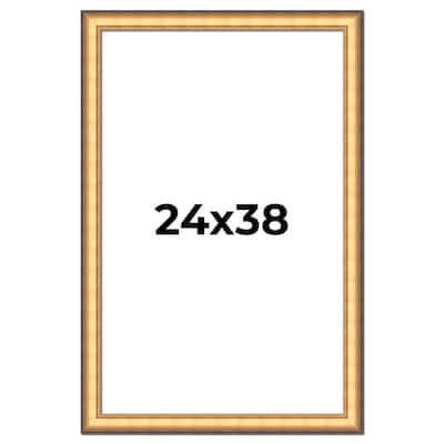 24x38 Frame Gold Plein Aire Solid Wood Picture Frame Width 2 Inches |
