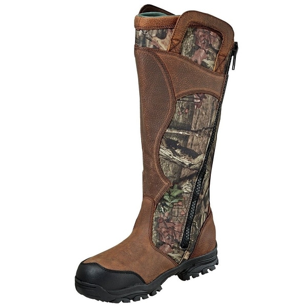 Wood N Stream Outdoor Boots Mens Snake Side Zipper WP Camo Brown 1400