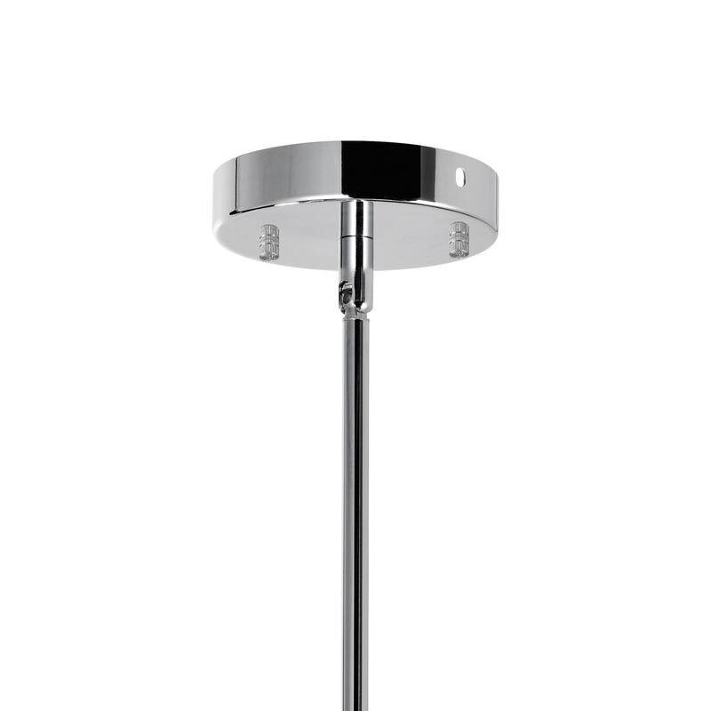 Franca 8 Light 22in Chrome Chandelier with Off White Shade