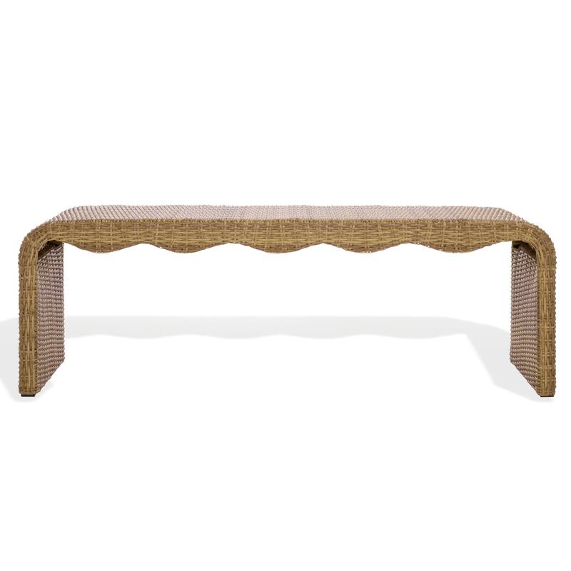 SAFAVIEH Couture Lynsee Wicker Bench - 60"W x 20"D x 20"H