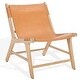 preview thumbnail 25 of 37, SAFAVIEH COUTURE Alanarose Leather Accent Chair - 26"W x 33"D x 33"H