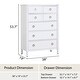 preview thumbnail 18 of 25, Roundhill Furniture Avellune 4-Piece Bedroom Set: Poster Bed with Dresser, Mirror, Chest, and 2 Nightstands, White Finish