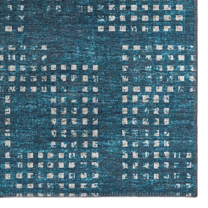 Indoor/ Outdoor Eleanor Modern Houndstooth Washable Rug