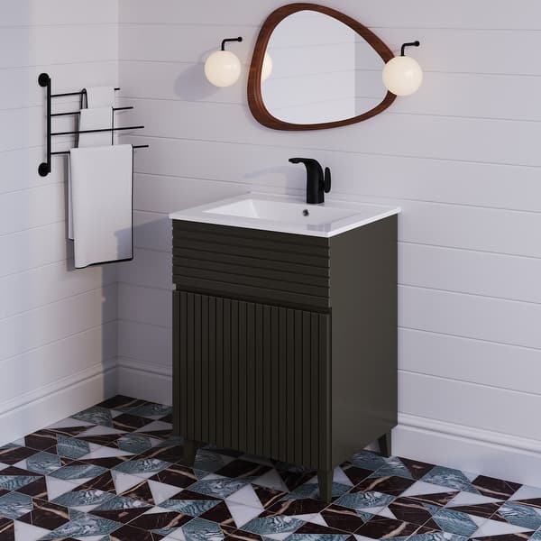 slide 2 of 45, Bernay 24" Bathroom Vanity Cedar Grey