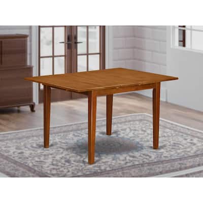Rectangular Dining Table with Leaf Kitchen Dinette Table Modern Design - 54