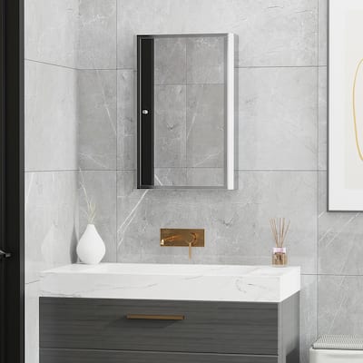 Mirrored Cabinet Medicine Cabinet Wall-Mounted Storage Organizer
