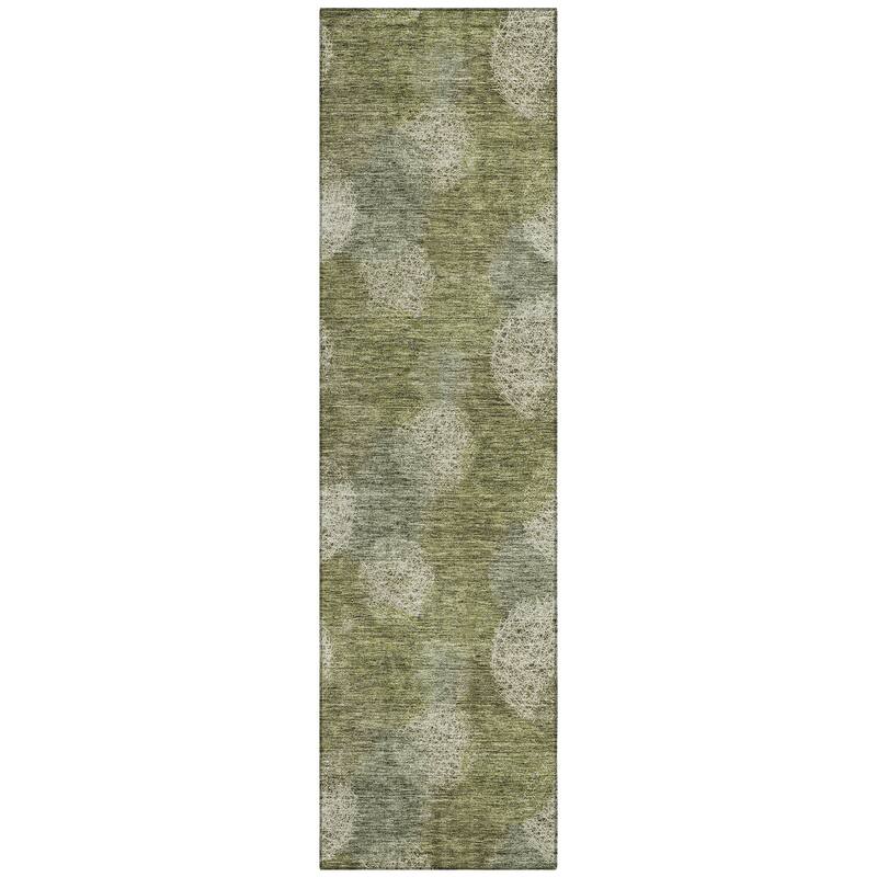 Machine Washable Indoor/ Outdoor Boho Sphere Chantille Rug