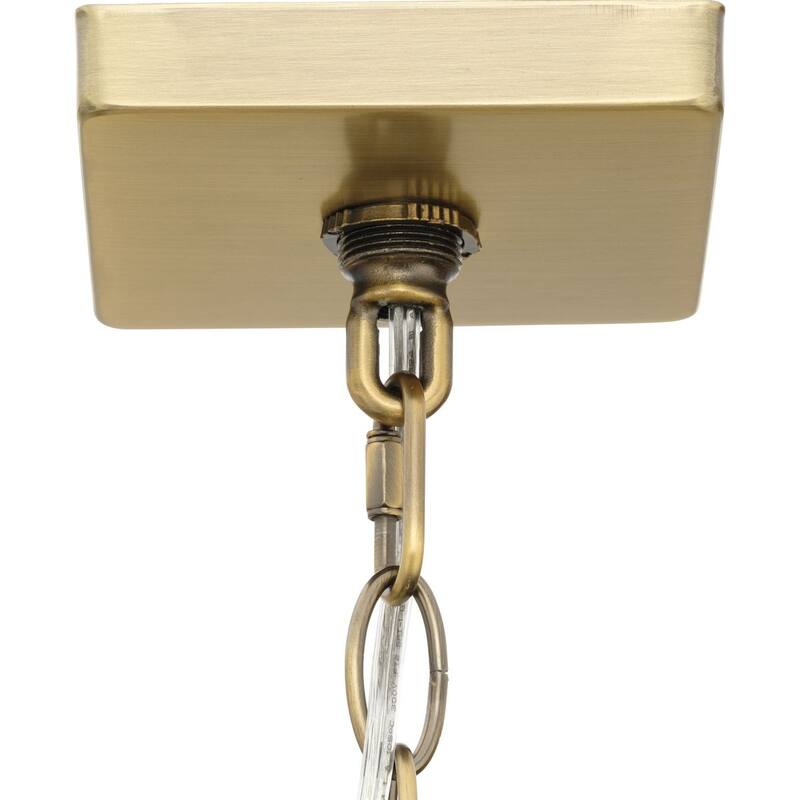 Hillcrest Collection Four-Light Vintage Brass Transitional Hall & Foyer Light - 17 in x 17 in x 29.75 in