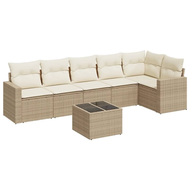 vidaXL Garden Sofa Set Beige - 21.7 x 21.7 x 14.6