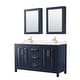 preview thumbnail 40 of 71, Daria 60 Inch Double Vanity, Cultured Marble Top, Medicine Cabinets