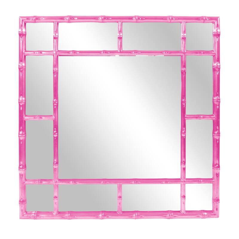 Allan Andrews Square Bamboo Framed Wall Mirror - 40" x 40"