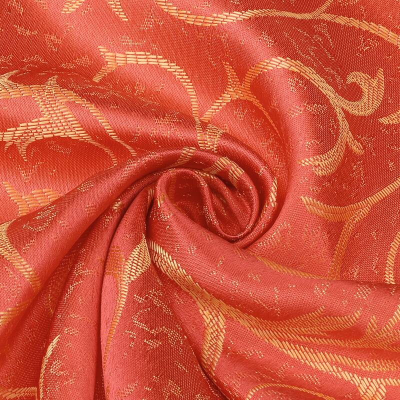 6 Pack Elegance Napkins, Floral Dinner Napkins for Party, Kitchen - 19x19 Inch - Orange