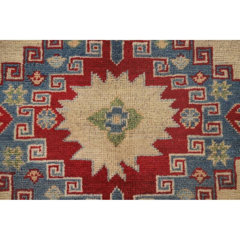 Kazak Oriental Area Rug Hand-Knotted Wool Carpet - 5'8" x 8'8"