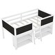 preview thumbnail 14 of 16, Twin Low Loft Bed with Movable Shelves and Chalkboard Guardrail