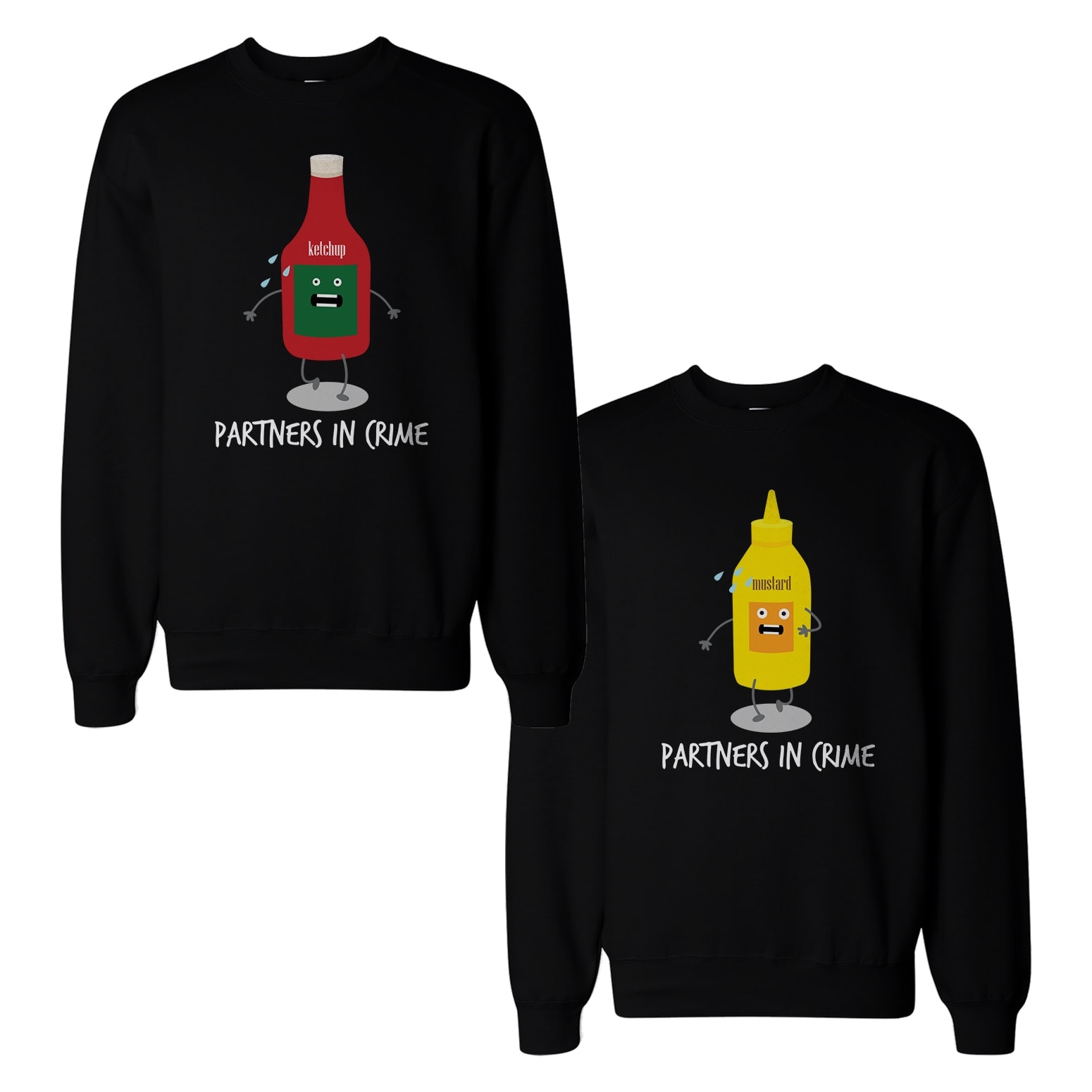 Shop Ketchup And Mustard Couple Sweatshirts Cute Matching Sweat