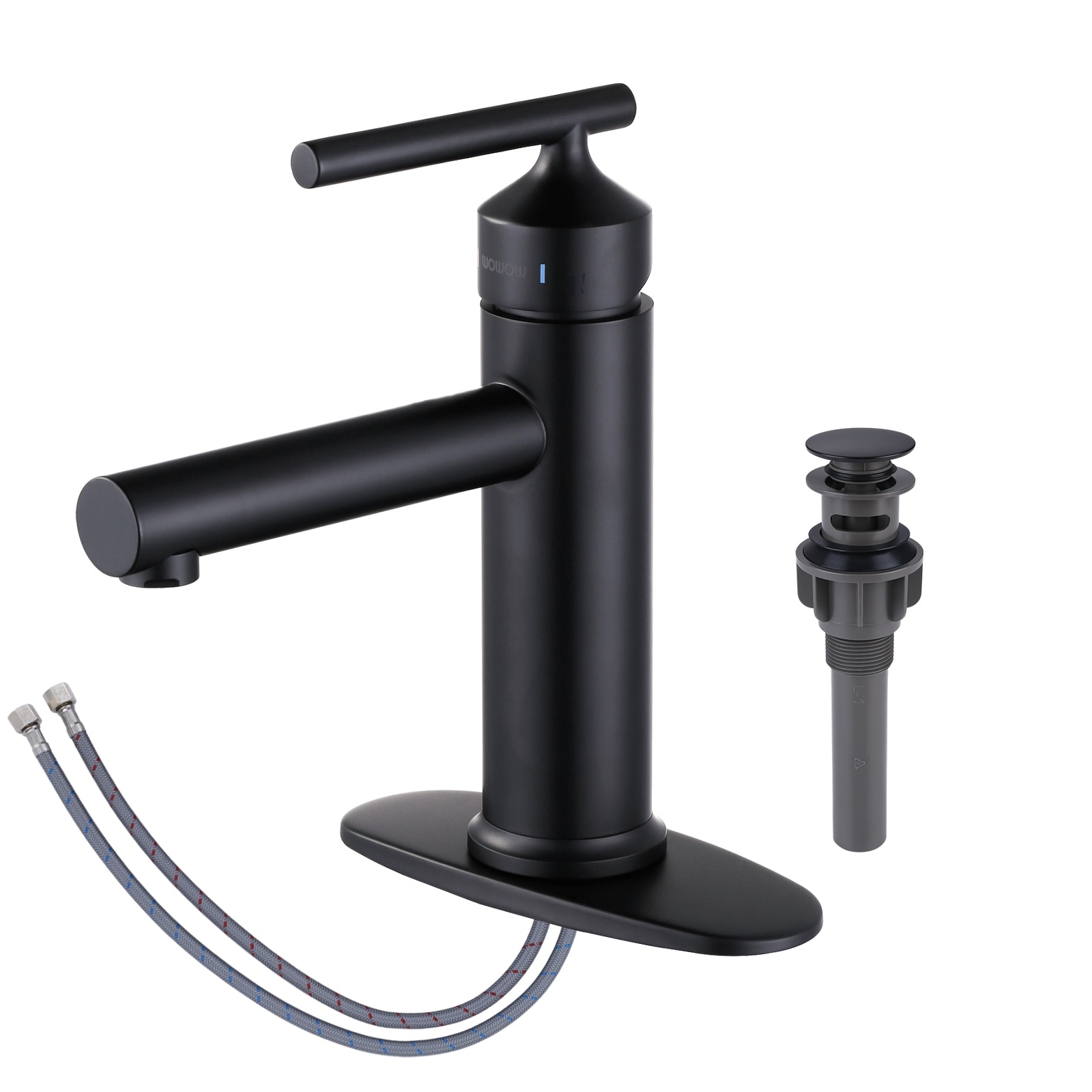 WOWOW Single Handle Bathroom Faucet with Pop-Up Drain