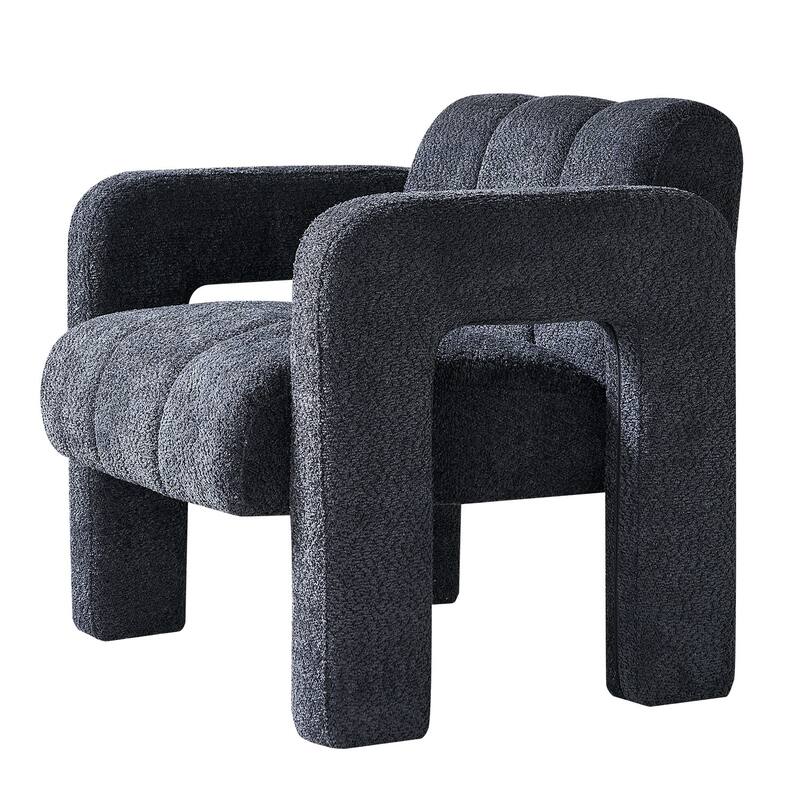 Modern 31.10" Boucle Upholstered Accent Chair with Plush Seat Cushion, Easy Assembly, and Comfortable Design