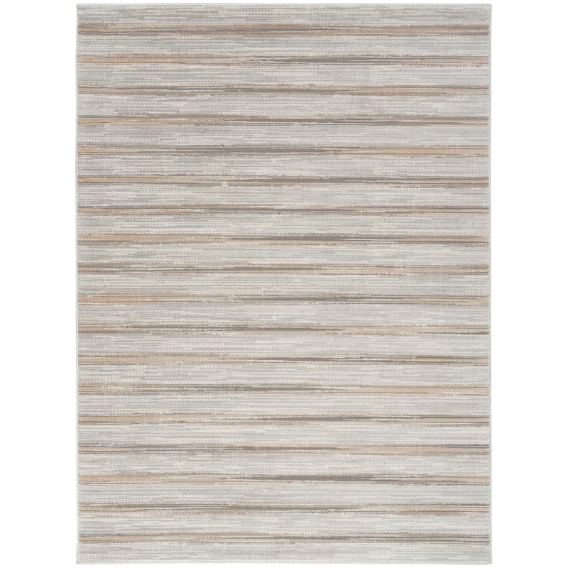 Calvin Klein CK011 Verdant Indoor only Grey Striped Area Rug