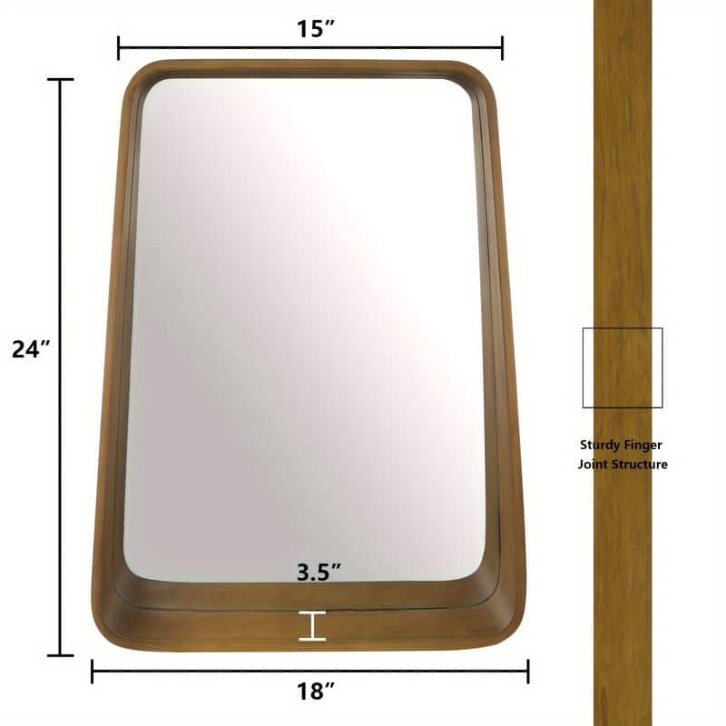 Multifunctional Wall Mirror Set with Shelf - 18"x24"