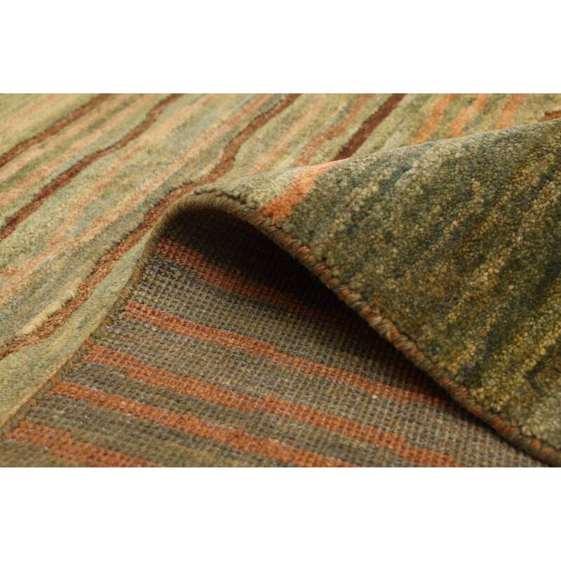 ECARPETGALLERY Hand-knotted Peshawar Ziegler Green Wool Rug - 5'2 x 6'11