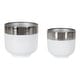 preview thumbnail 12 of 18, Kate and Laurel Miley Freestanding Planter Set - 2 Piece Silver/White