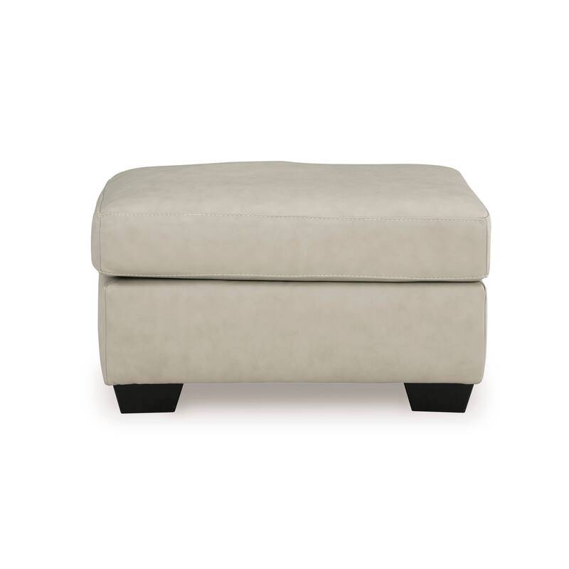 Roundhill Furniture Holmes Leather Upholstered Ottoman
