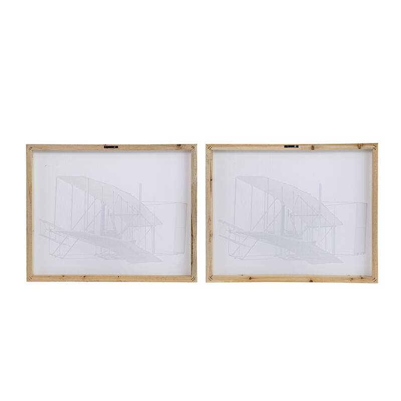 Set of 2 Large Rectangular Diptych Wall Art