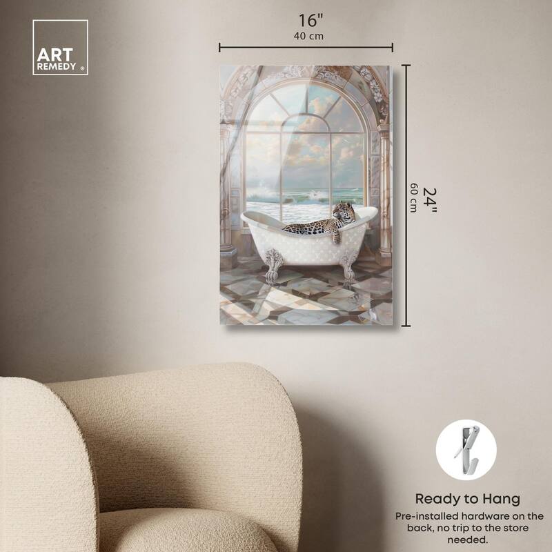Jaguar Arch Bathroom Glam Acrylic by Art Remedy, Ready to Hang