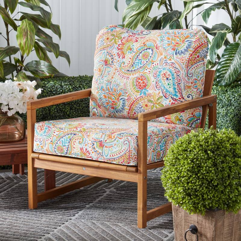 Outdoor 2-Piece Reversible Deep Seat Cushion Set (Cushions Only)