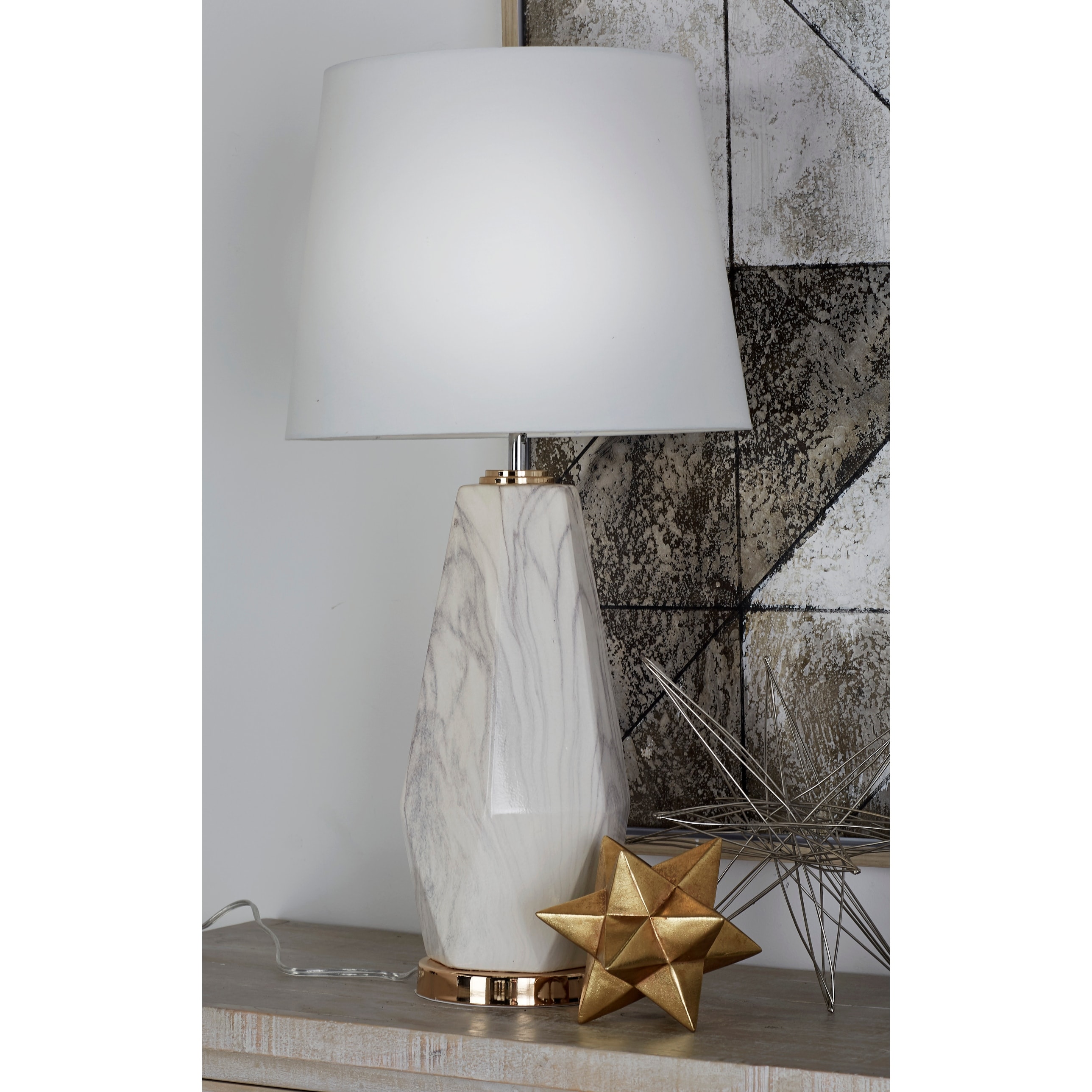 Faux marble lamp top