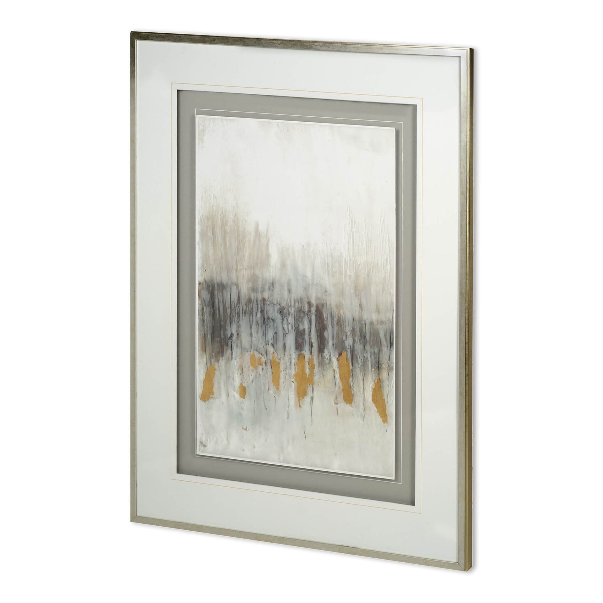 Custom Neutral Wave I by Jennifer Goldberger a Hand Embellished Textured Framed Art Print