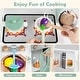 preview thumbnail 8 of 16, Costway Play Kitchen with Chalkboard Microwave Stove Dish Rack Faucet - See Details