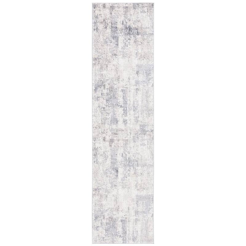 SAFAVIEH Opal Oline Modern Abstract Rug - 2'3" x 9' Runner - Ivory/Grey