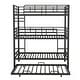 preview thumbnail 23 of 22, Twin Size Metal Triple Bunk Bed With Trundle, Ladder for Kids, Boys and Girls, Bedroom