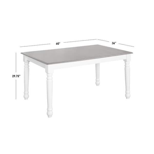 Simple Living Skipton Walnut/ White Rubberwood Rectangular Table - Walnut