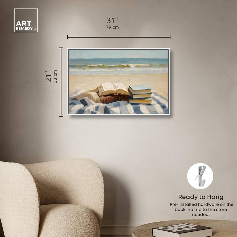 Beach Reading Canvas by Art Remedy