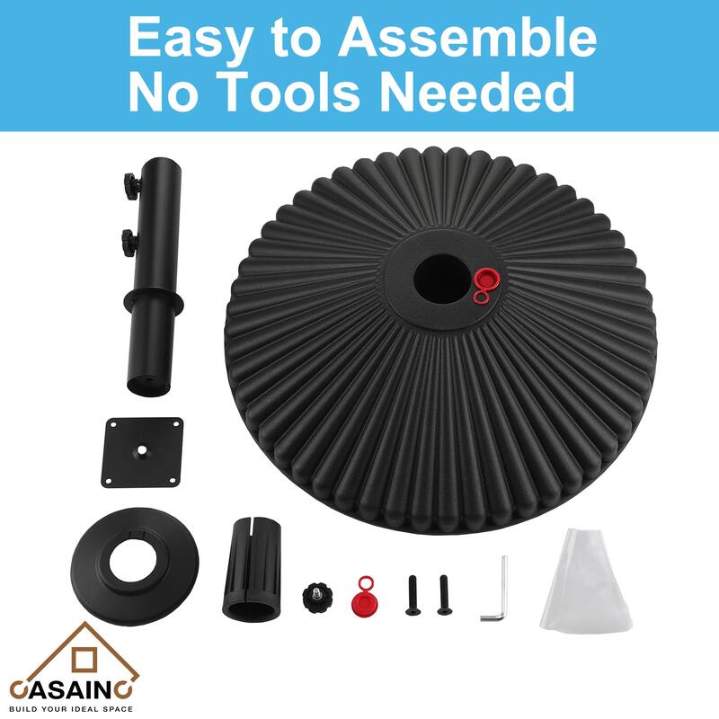 Casainc 9lbs Umbrella Base Stand with 2 Handle Knob