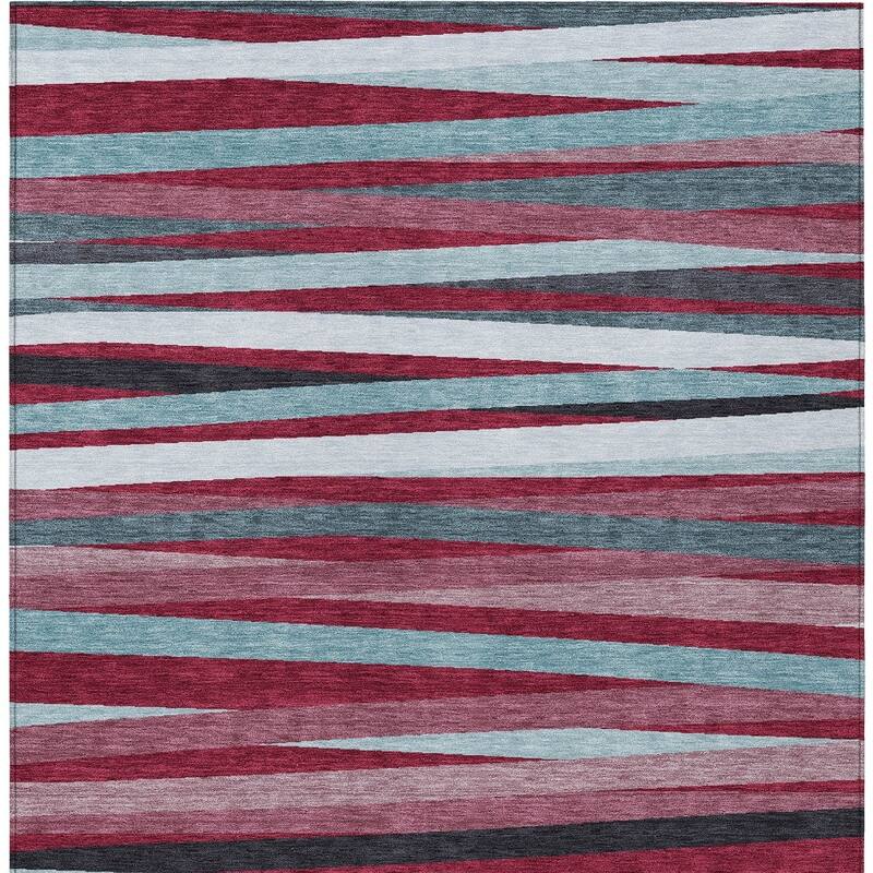 HomeRoots Striped Transitional Rectangle Outdoor Rug