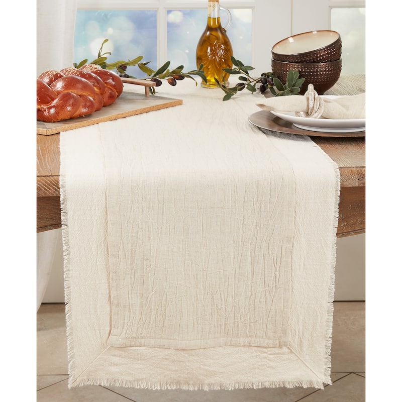 Fringe Duo Layer Table Runner - 16"x72"