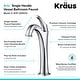 preview thumbnail 7 of 32, Kraus 3-in-1 Set White Round Ceramic Vessel Sink Arlo Faucet w/ Drain