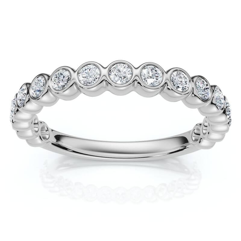 Bliss Diamond 1/2Ct Diamond Wedding Ring Channel Set Gold or Platinum Lab Grown EF/VS