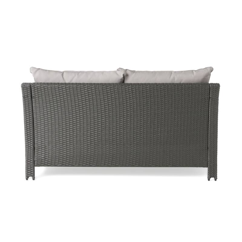 Christopher Knight Home Outdoor Antibes 5-piece Wicker Chat Set with Cushions