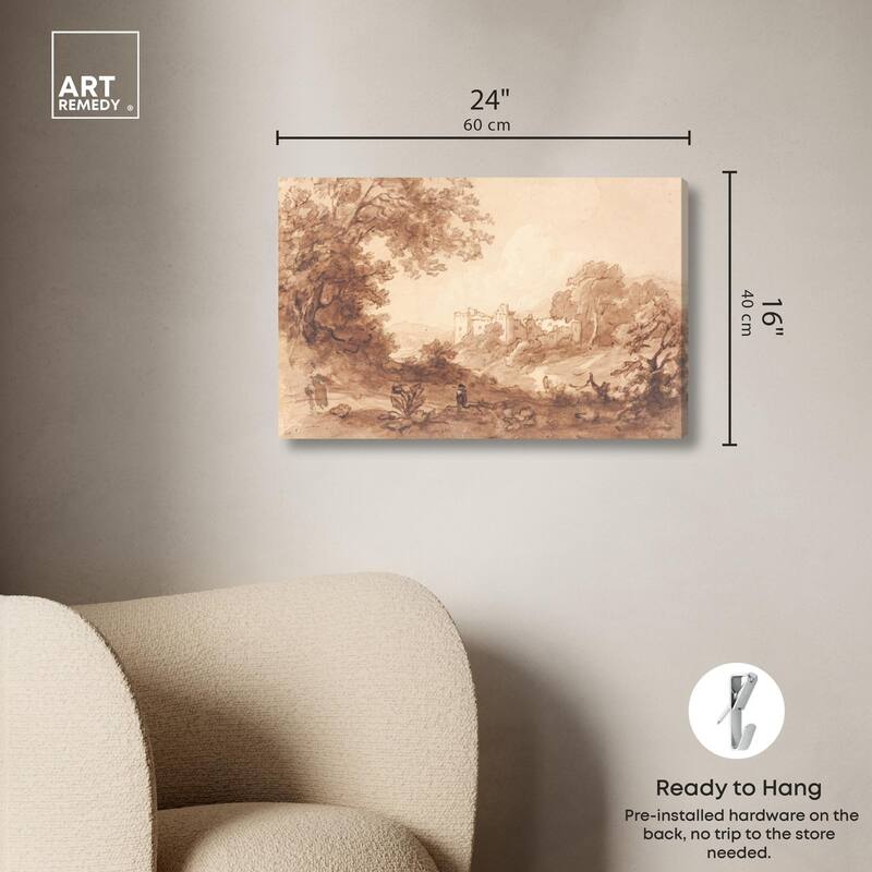 Carew Castle Canvas by Art Remedy, Gallery Wrapped