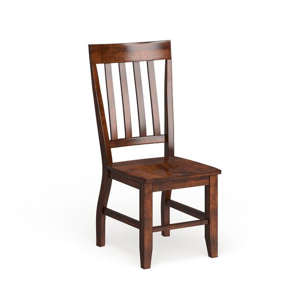 Furniture of America Yizi Country Oak Slat Back Wood Dining Chairs
