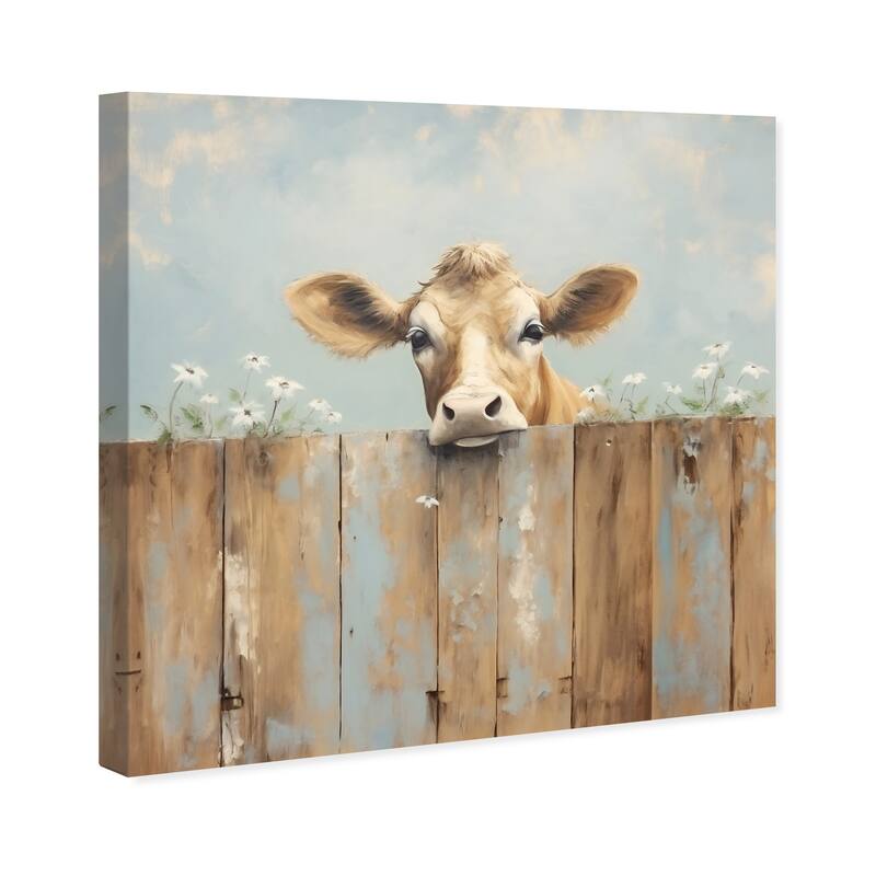 Wynwood Studio Canvas Animals Calf s Sweet Look Brown and Light Brown Farmhouse Wall Art Canvas Print