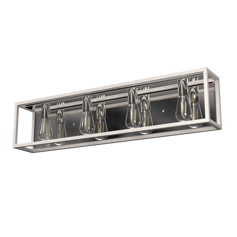 Hunter Squire Manor 4-Light Vanity Wall Light - Modern Farmhouse, Transitional - Damp Rated!