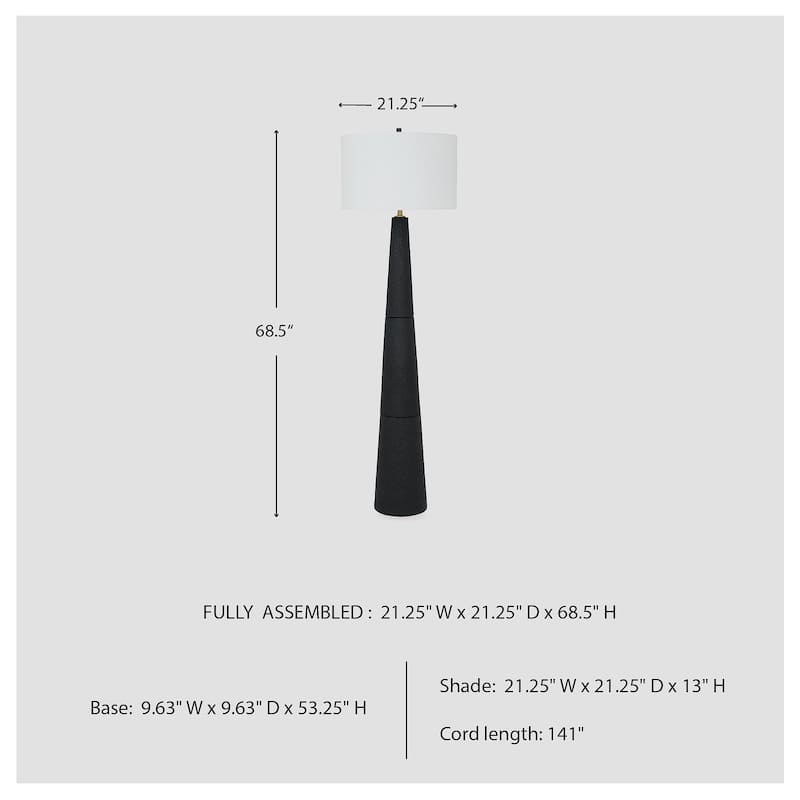 Signature Design by Ashley Hallburg Black Floor Lamp - 21.25 W x 21.25 D x 68.5 H
