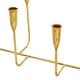 preview thumbnail 15 of 15, CosmoLiving by Cosmopolitan Gold Metal Long Tapered 7 Holder Decorative Candelabra