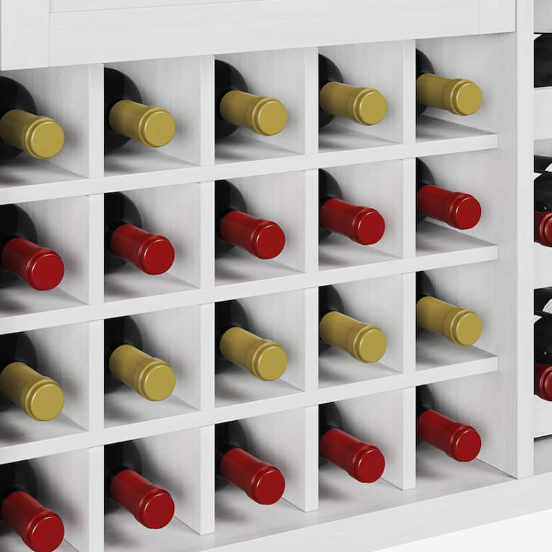 Moasis 47" Wine Bar Cabinet with LED Lights and Power Outlet