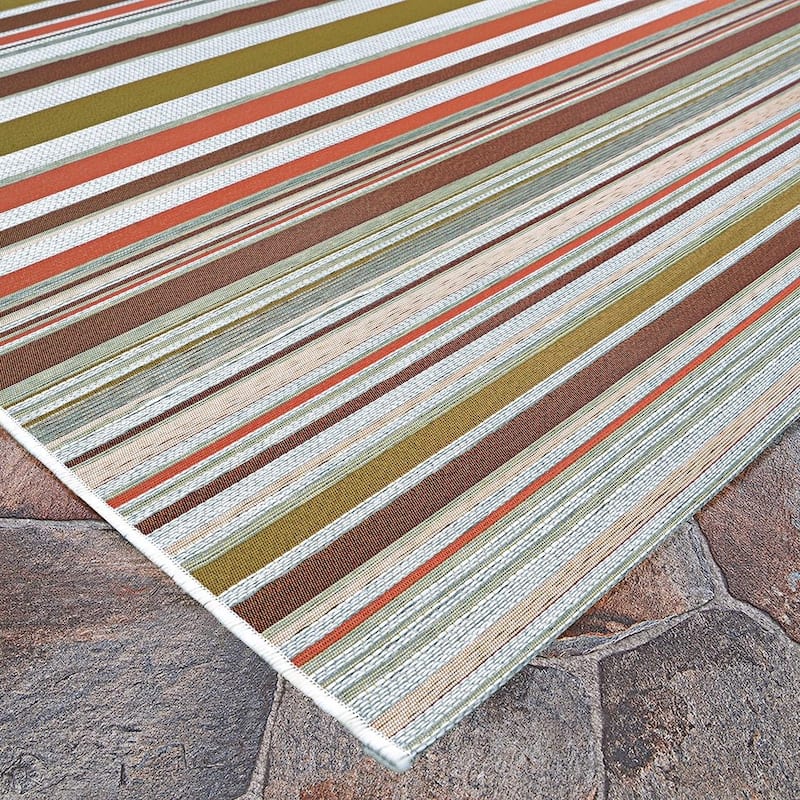 Dream Decor Rugs Gelato Summer Striped Bliss Indoor Outdoor Area Rug